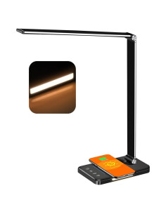 Lámpara de Escritorio LED AFROG 8 en 1 Cargador Inalámbrico 10W