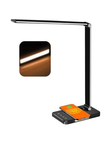 Lámpara de Escritorio LED AFROG 8 en 1 Cargador Inalámbrico 10W