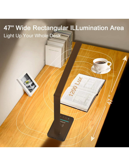 Lámpara de Escritorio LED AFROG 8 en 1 Cargador Inalámbrico 10W