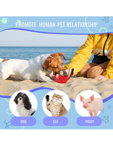 Juguete Masticable Rellenable para Perros Larimuer Rojo