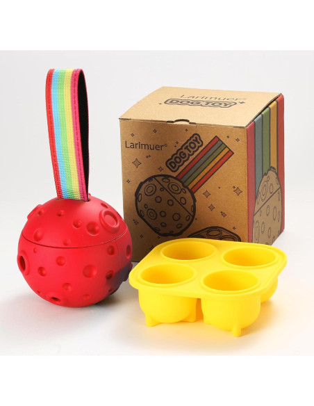 Juguete Masticable Rellenable para Perros Larimuer Rojo