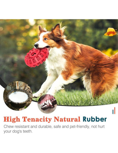 Juguete Indestructible para Perros Lewondr Rojo 13.68cm