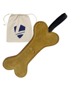 Juguete de Masticar para Perros Leatherow Hueso de Cuero 100% Natural