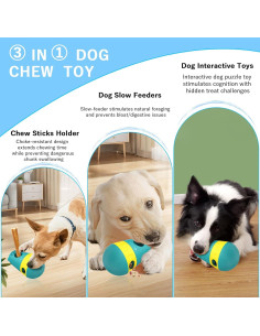 Juguete de Masticar para Perros DDTPDE 3-en-1 Verde 2