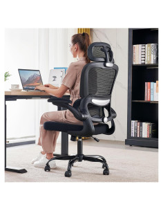 Silla de Oficina Ergonómica TRALT YX001-1 Negra 150 kg