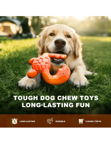 Juguete para Masticar Perros Quizvi Grande Naranja 15.7cm