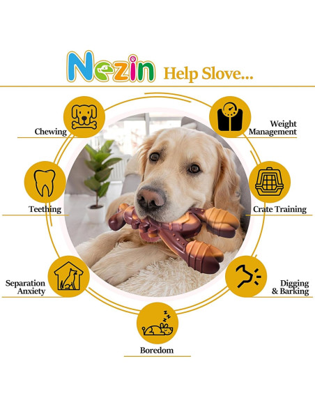 Juguete Indestructible para Perros NEZIN Sabor Carne 20cm