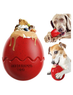 Juguete Interactivo para Perros AUTENS Rellenable Grande TPR Rojo