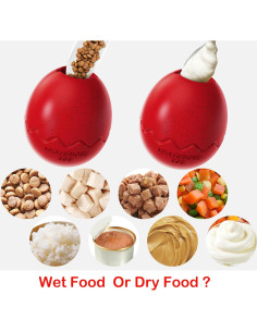 Juguete Interactivo para Perros AUTENS Rellenable Grande TPR Rojo 2