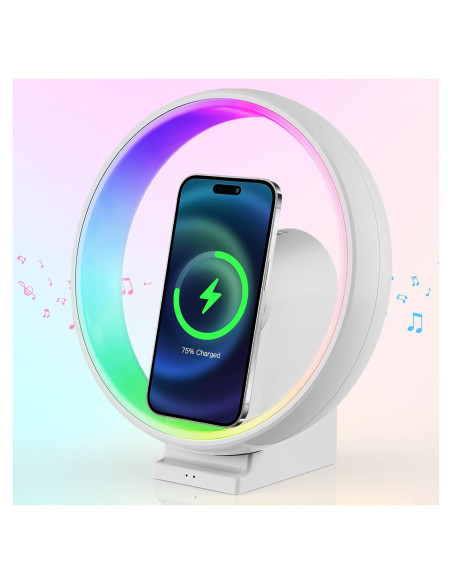 Altavoz Bluetooth Inalámbrico POSVIU con Luz RGB y Carga 15W