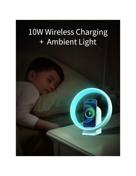 Altavoz Bluetooth Inalámbrico POSVIU con Luz RGB y Carga 15W