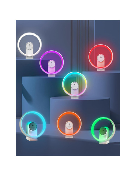 Altavoz Bluetooth Inalámbrico POSVIU con Luz RGB y Carga 15W