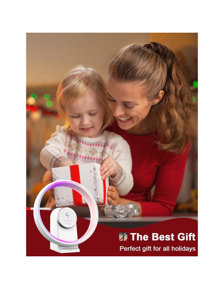 Altavoz Bluetooth Inalámbrico POSVIU con Luz RGB y Carga 15W