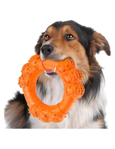 Juguete Indestructible para Perros Grandes DAOZIJI - Anillo Masticable Naranja
