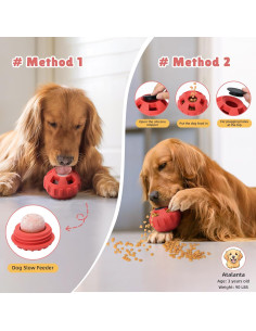 Juguete dispensador de golosinas para perros PetZee rojo 2