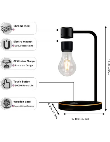 Lámpara LED Flotante DIDWI TECH con Cargador Inalámbrico