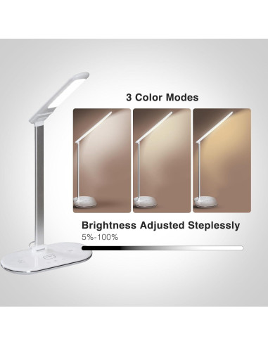 Lámpara de Escritorio LED L SHY-U L con Carga Inalámbrica 10W
