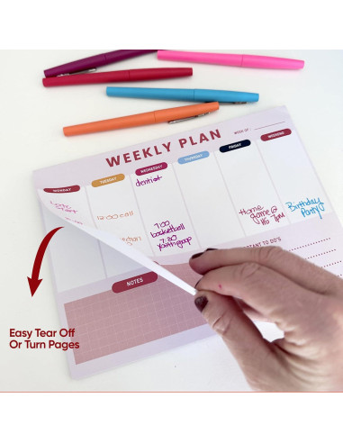 Bloc de Notas Semanal Simple Purposeful Living 50 Hojas 16.5x22.8cm