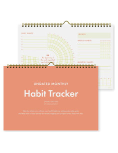 Calendario de Seguimiento de Hábitos CARDAMONOLY 27.94x22.23cm