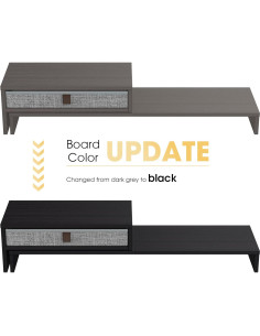 Soporte para Monitor Fenge Ajustable con Cajón Negro 2-3 Monitores 2