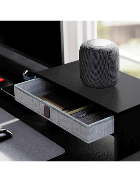 Soporte para Monitor Fenge Ajustable con Cajón Negro 2-3 Monitores