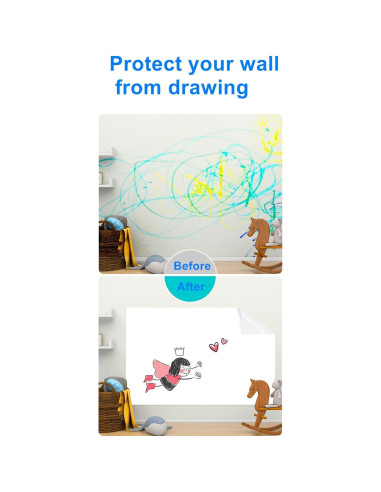 Etiqueta de Pizarra Blanca Autoadhesiva TAKSDAI 91x152 cm