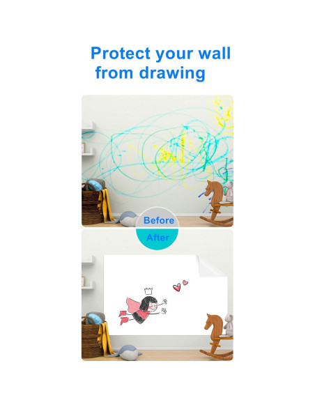 Etiqueta de Pizarra Blanca Autoadhesiva TAKSDAI 91x152 cm