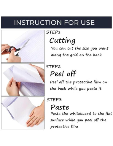 Etiqueta de Pizarra Blanca Autoadhesiva TAKSDAI 91x152 cm