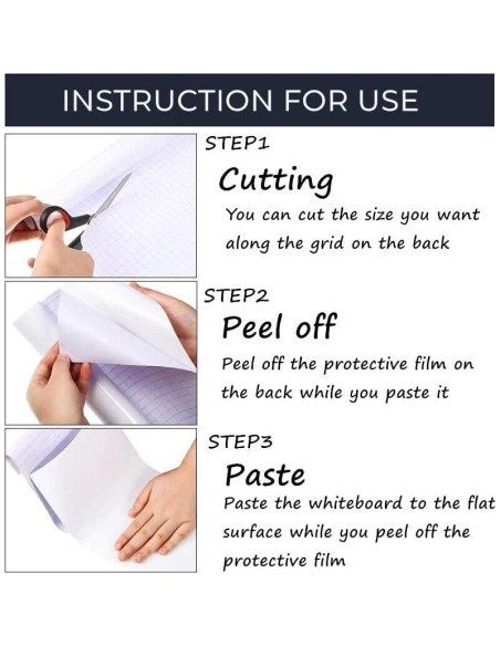 Etiqueta de Pizarra Blanca Autoadhesiva TAKSDAI 91x152 cm