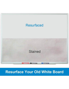 Sticker Pizarra Blanca AFMAT 2.44x1.22m con 9 Marcadores 2