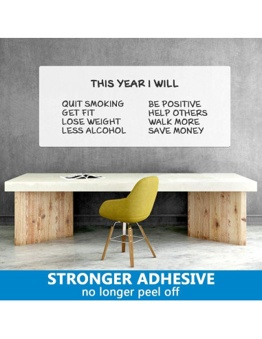 Sticker Pizarra Blanca AFMAT 2.44x1.22m con 9 Marcadores