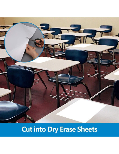 Sticker Pizarra Blanca AFMAT 2.44x1.22m con 9 Marcadores