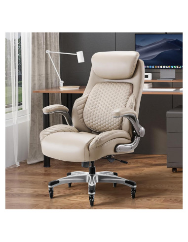 Silla de Oficina COLAMY VC-5276 Ergonómica Caqui con Soporte Lumbar