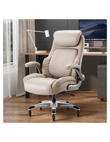 Silla de Oficina COLAMY VC-5276 Ergonómica Caqui con Soporte Lumbar