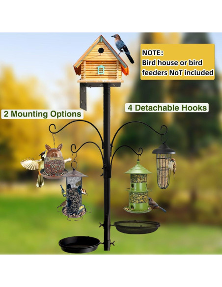 Poste para Comederos de Aves DreiPanda 233.68 cm con Baffle