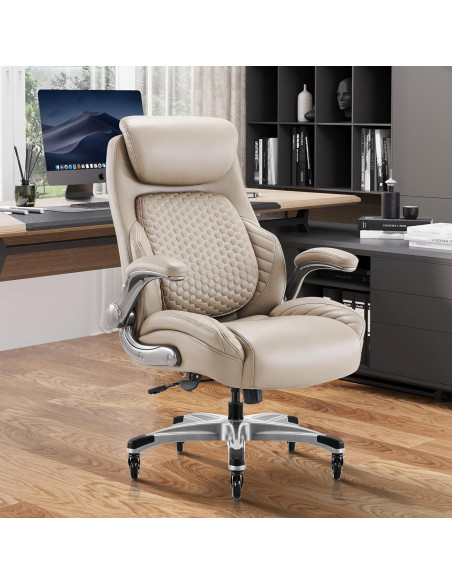 Silla de Oficina COLAMY VC-5276 Ergonómica Caqui con Soporte Lumbar