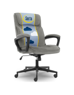Silla de Oficina Ejecutiva Serta Hannah Ergonómica Negra/Gris