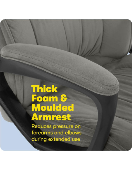 Silla de Oficina Ejecutiva Serta Hannah Ergonómica Negra/Gris