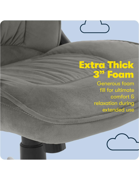 Silla de Oficina Ejecutiva Serta Hannah Ergonómica Negra/Gris