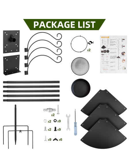 Poste para Comederos de Aves DreiPanda 233.68 cm con Baffle