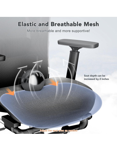 Silla de Oficina Ergonómica Decofy DC-OC01 con Soporte Lumbar