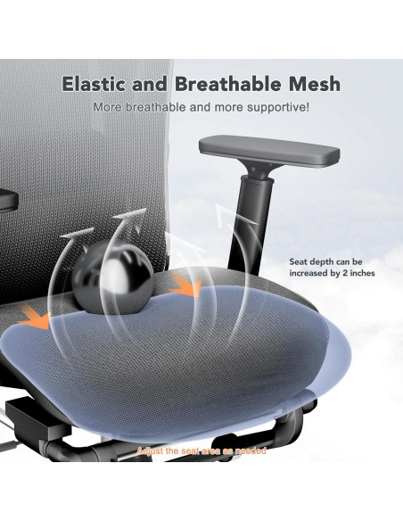 Silla de Oficina Ergonómica Decofy DC-OC01 con Soporte Lumbar