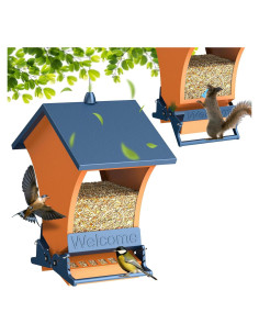 Comedero para Aves Wildpark 5kg a Prueba de Ardillas Naranja