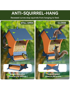 Comedero para Aves Wildpark 5kg a Prueba de Ardillas Naranja 2