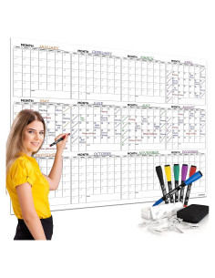 Calendario de Pared Grande Scribbledo 121.92x91.44cm 2024