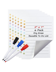 Notas Adhesivas Reutilizables Yoption 6 Piezas 12.7x17.8cm