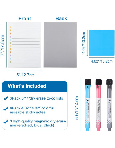 Set de 14 Listas de Tareas y Notas Adhesivas Yoption