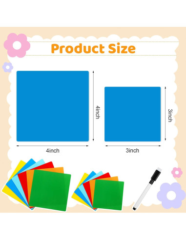 Notas Adhesivas Borrables Secas Fyguard 24 Pcs 2 Tamaños