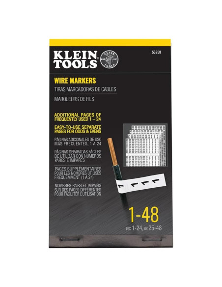 Libro de Marcadores de Cables Klein Tools 56250 - 1-48