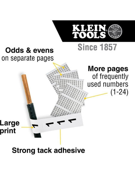 Libro de Marcadores de Cables Klein Tools 56250 - 1-48
